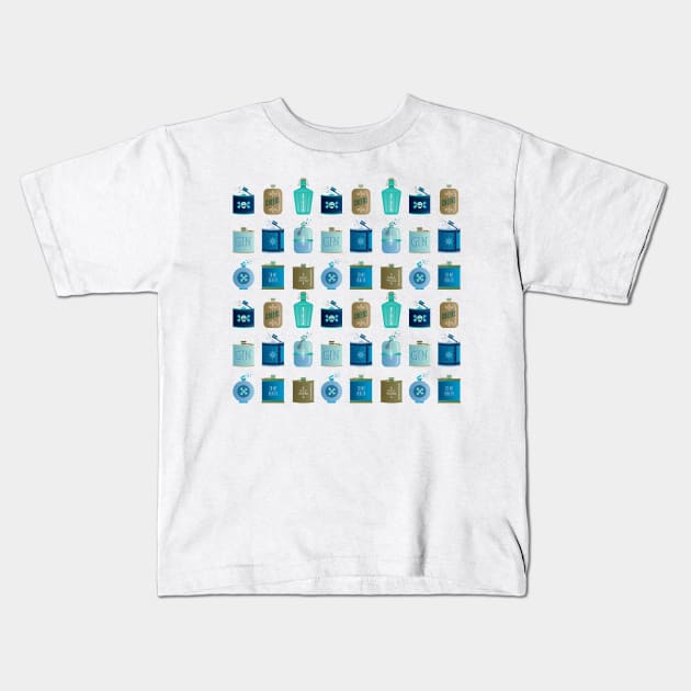 flasks blue Kids T-Shirt by CatCoq